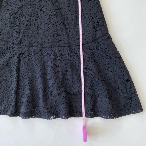 Guess Black Lace Long Sleeve Skater Dress - Picture 7 of 8